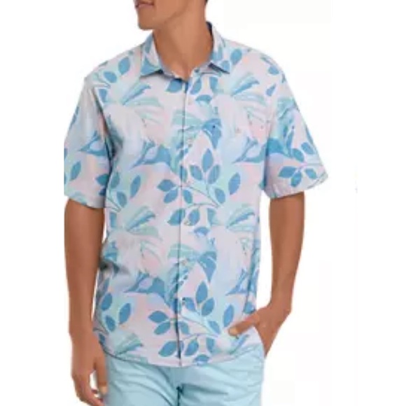 Tommy Bahama Men's Nova Wave Island Hop Camp Shirt - Pale Opal